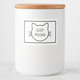 Etiqueta de Almacenamiento de Comida para Gatos
