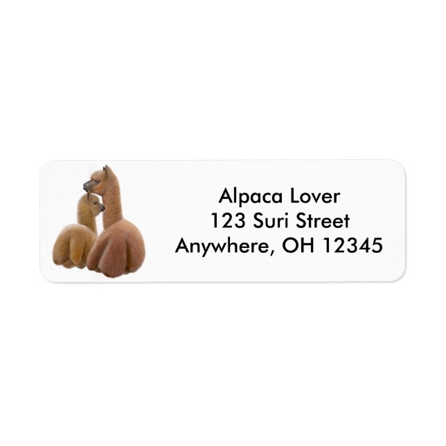 Etiqueta de amor de Alpaca (Frente)