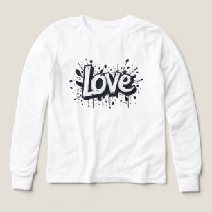 Etiqueta de amor monocroma
