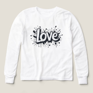 Etiqueta de amor monocroma
