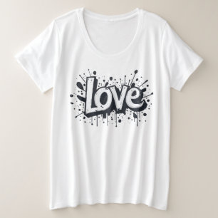 Etiqueta de amor monocroma