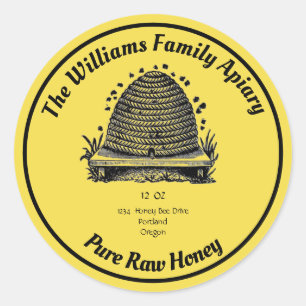 Etiqueta de Apio de Miel de abeja   Miel pura crud
