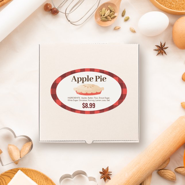 Etiqueta de Apple Pie para cajas de panadería (Subido por el creador)
