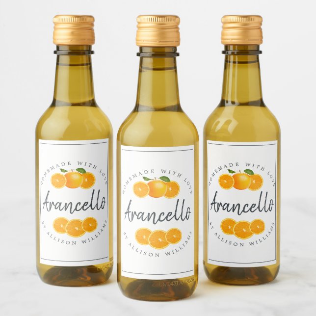 Etiqueta de Arancello casero personalizado (Botellas)