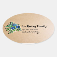 Etiqueta de arándano azul de vintage Personalizado