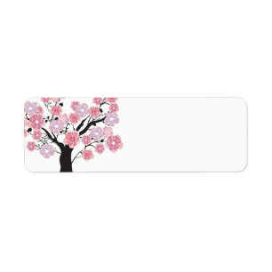 Etiqueta de árbol de cerezo