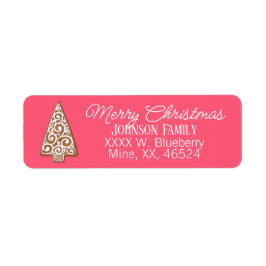 Etiqueta de árbol de Navidad Gingerbread Cookie