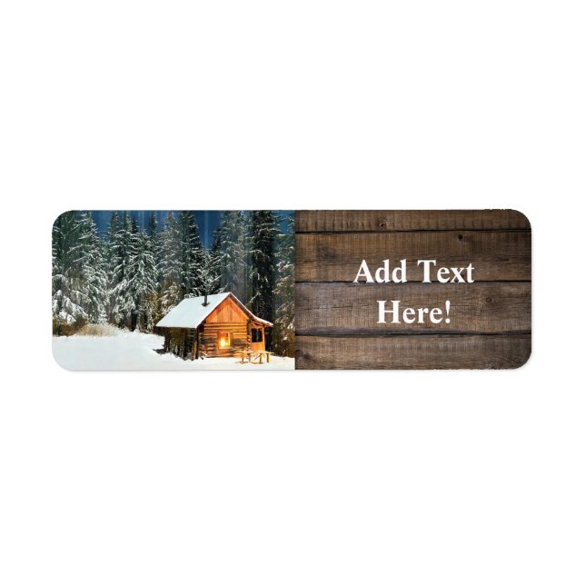 Etiqueta de área silvestre Log Cabin (Frente)