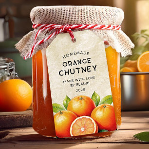 Etiqueta de armario de chutney de naranja casero v