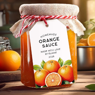 Etiqueta de armario de salsa de naranja casera