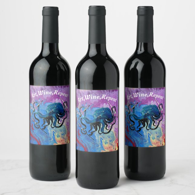 Etiqueta De Arte Para Botellas De Vino (Botellas)