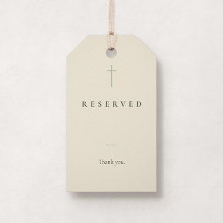 Etiqueta de Asiento Reservado de Iglesia Pew Grace