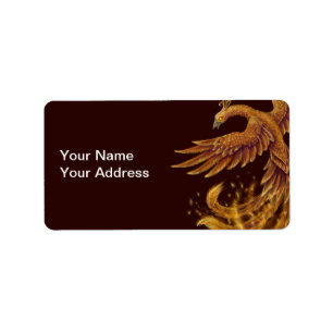 etiqueta de ave foenix