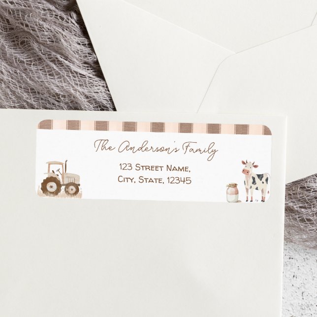 Etiqueta de Baby Shower Barnyard para animales de  (Subido por el creador)