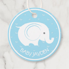 Etiqueta de Baby Shower con Elefante para Niño