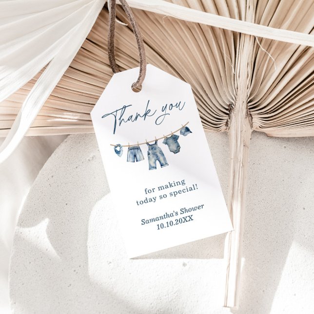 Etiqueta de Baby Shower de Blue Jean (Subido por el creador)