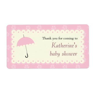 Etiqueta de Baby Shower de encaje de vieira