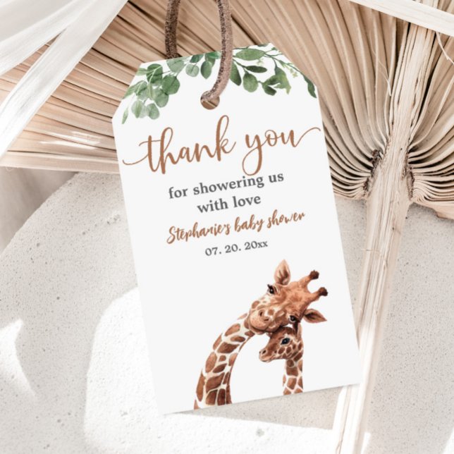 Etiqueta de Baby Shower de Giraffe (Subido por el creador)