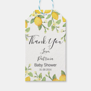 Etiqueta de Baby Shower Favor con tema de limón