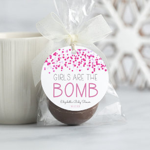 Etiqueta de Baby Shower Favor de la bomba de baño