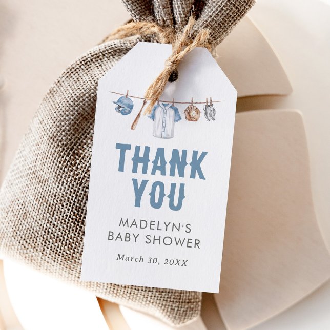 Etiqueta de Baby Shower Favor del Béisbol (Subido por el creador)