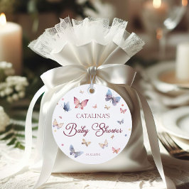 Etiqueta de Baby Shower Favorito de la mariposa az