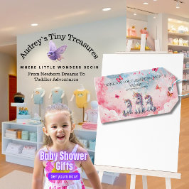 Etiqueta de Baby Shower Favorito de Unicornio enca