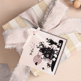 Etiqueta de Baby Shower "Peek a Boo" de dos caras