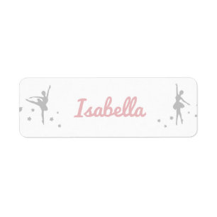 Etiqueta de bailarina personalizada