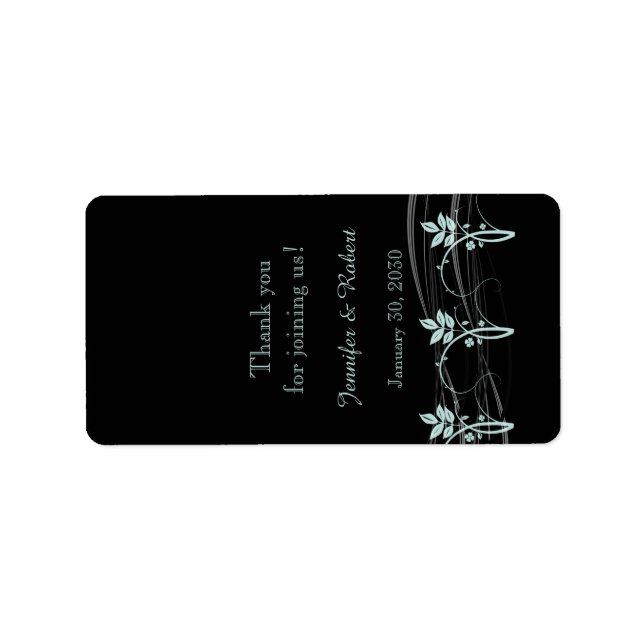 Etiqueta De Balcon De Lámina De Boda De Vintage Fl (Frente)