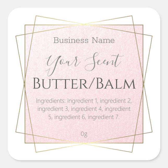 Etiqueta de balde de goma de la mantequilla del cu (Anverso)