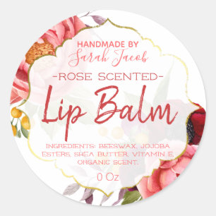 Etiqueta de balde del labio floral del Personaliza