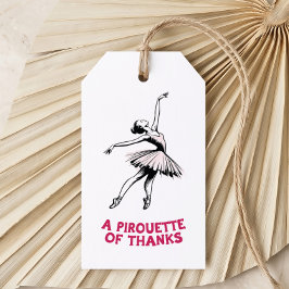 Etiqueta de ballet Una pirueta de agradecimiento F