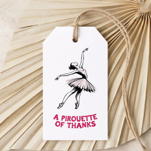 Etiqueta de ballet Una pirueta de agradecimiento F
