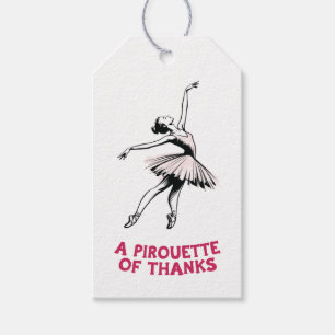 Etiqueta de ballet Una pirueta de agradecimiento F
