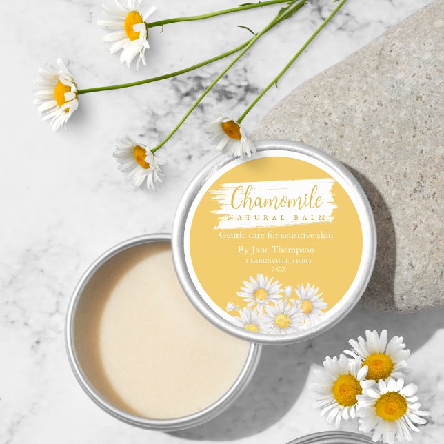Etiqueta de bálsamo natural de Chamomile (Subido por el creador)