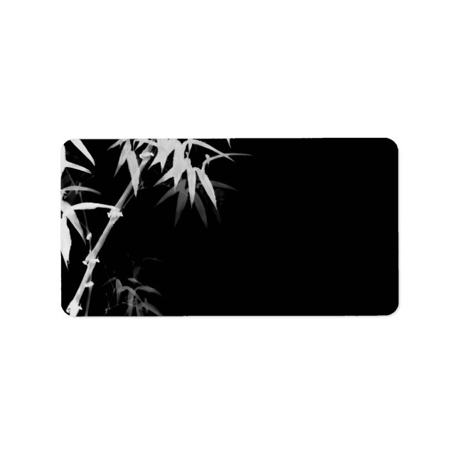 Etiqueta de Bamboo Stalks l Oriental Zen Touch Bla (Frente)