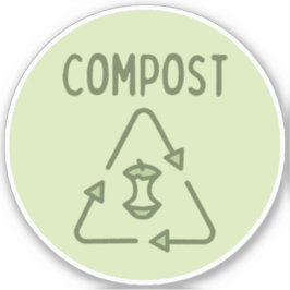 Etiqueta de bandeja de compostaje