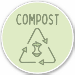 Etiqueta de bandeja de compostaje