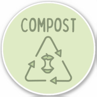 Etiqueta de bandeja de compostaje