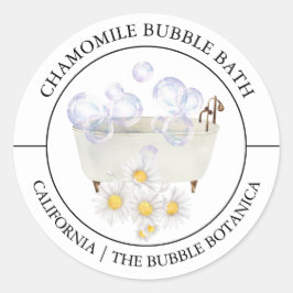 Etiqueta de baño de burbuja Chamomile