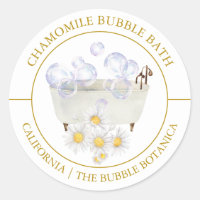 Etiqueta de baño de burbuja Chamomile