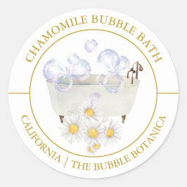 Etiqueta de baño de burbuja Chamomile
