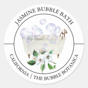 Etiqueta de baño de burbuja Jasmine