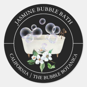 Etiqueta de baño de burbuja Jasmine