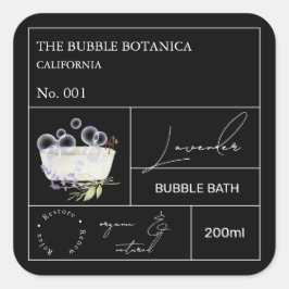 Etiqueta de Baño de Burbujas de Lavanda de Herbola