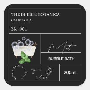 Etiqueta de Baño de Burbujas de Menta para Farmacé
