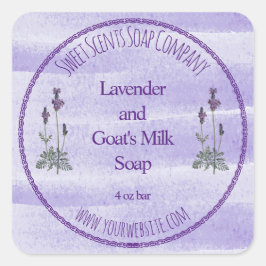 Etiqueta de baño de lavanda y cosmética