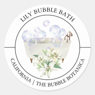 Etiqueta de baño de Lily Bubble
