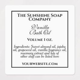 Etiqueta de baño impermeable de estilo vintage bla